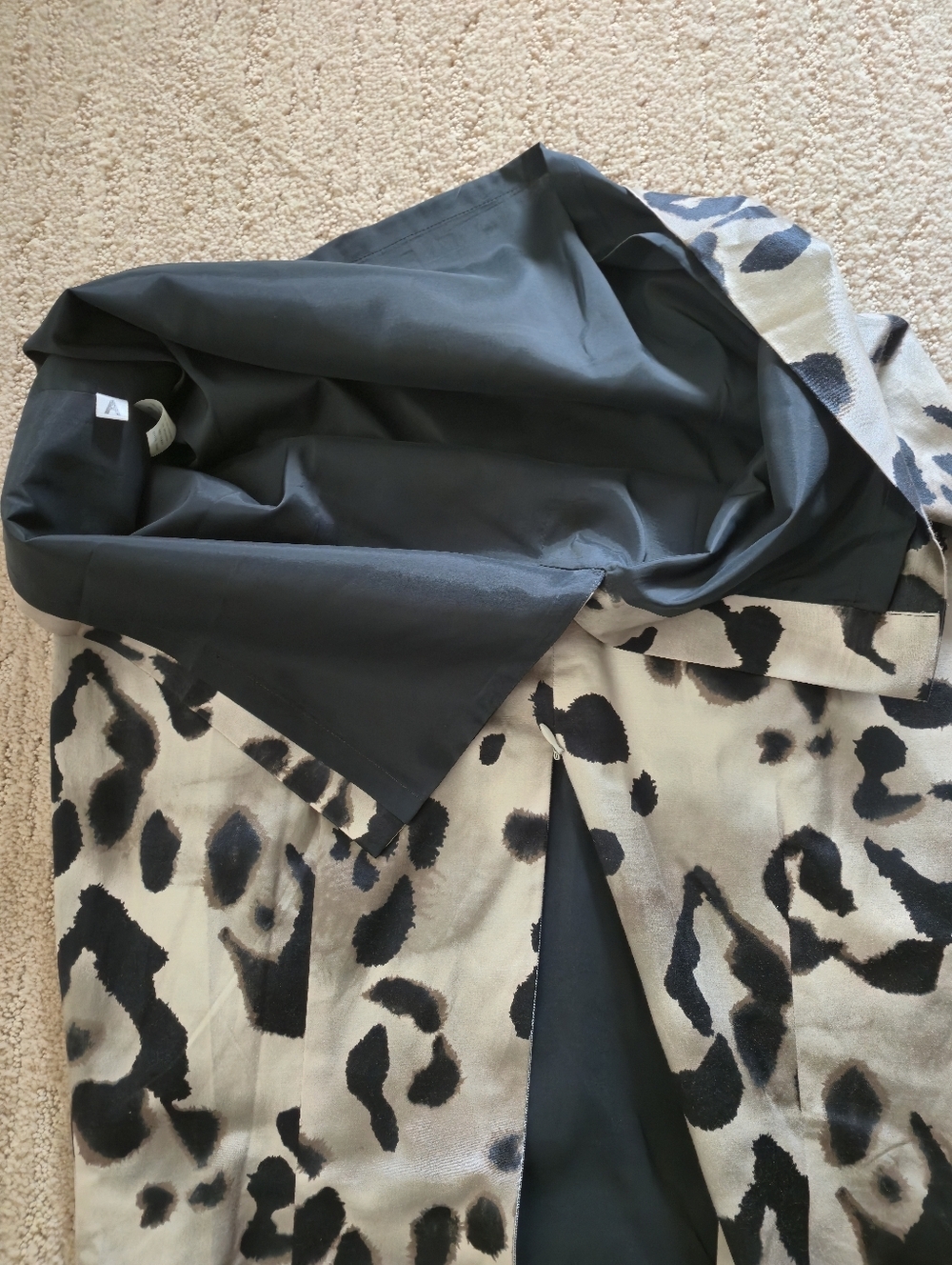 Anne Taylor 6 silk Blend animal print Sleeveless Sheath Dress Trending Neutral - Picture 8 of 15